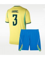 Brazílie Gabriel Magalhaes #3 Domácí dres pro děti MS 2026 Krátký Rukáv (+ trenýrky)